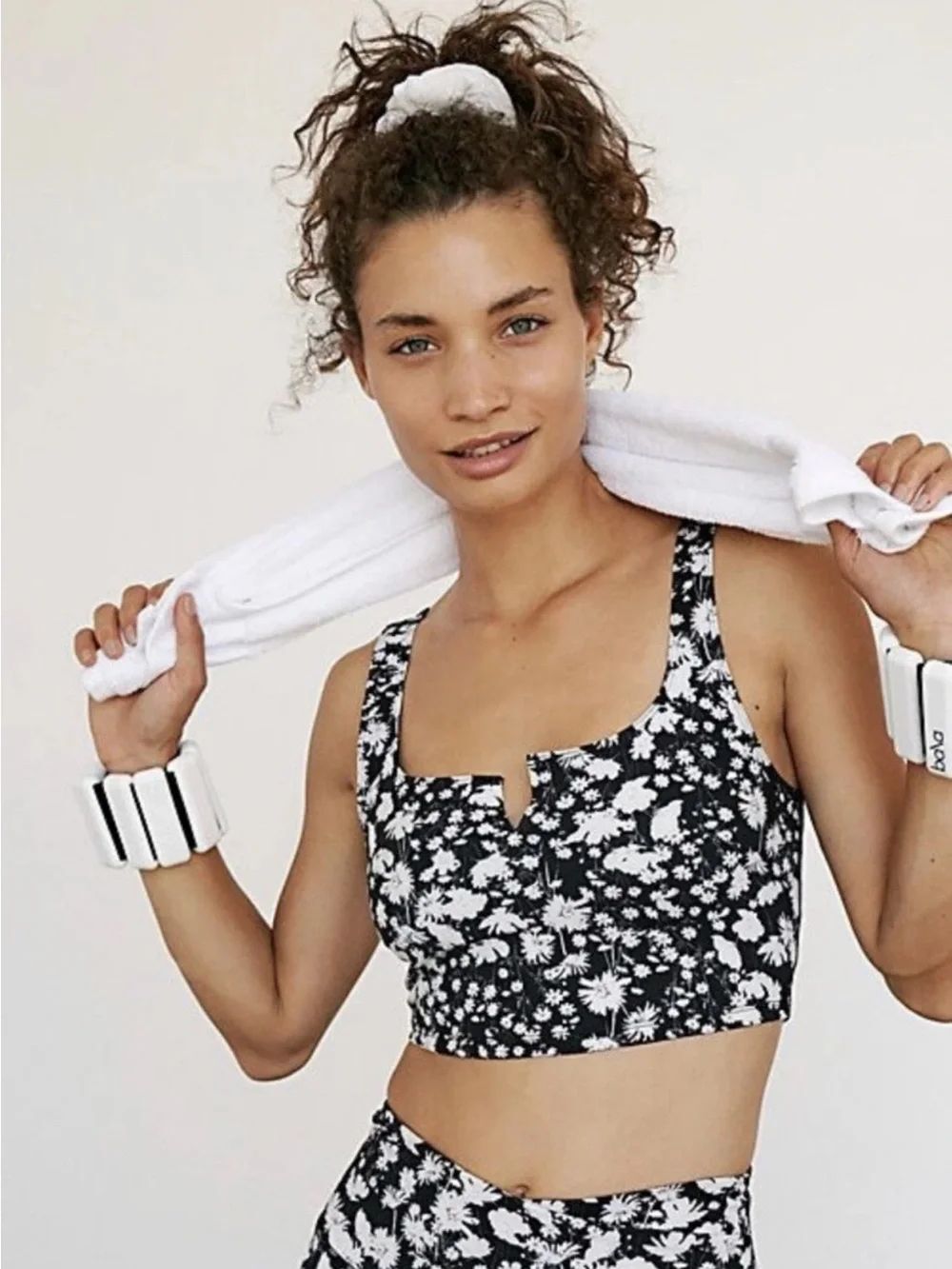 FP Movement Ashford Lose Control Black Floral sports Bra, size medium